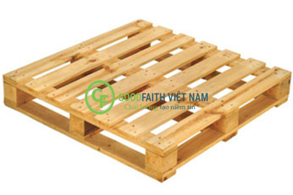 Pallet gỗ 4 chiều nâng chân liền - Pallet Nhựa Goodfaith Việt Nam - Công Ty TNHH Sản Xuất Và Thương Mại Goodfaith Việt Nam